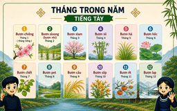 Các tháng trong năm của người Tày đọc và viết như thế nào - Từ điển tiếng Tày